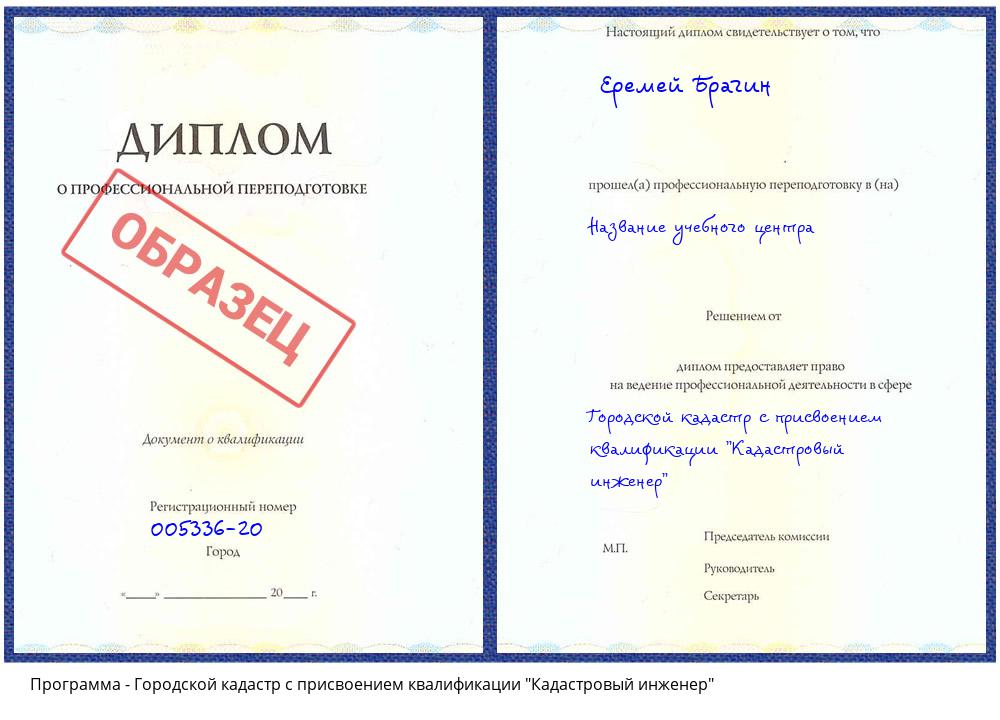 Городской кадастр с присвоением квалификации "Кадастровый инженер" Усолье-Сибирское