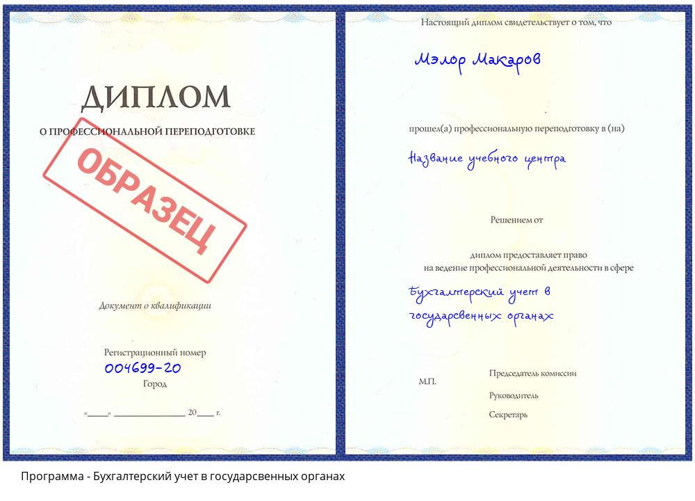 Бухгалтерский учет в государсвенных органах Усолье-Сибирское